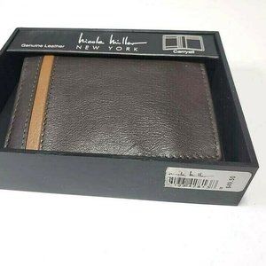 N. Miller Genuine Leather Wallet - Credit Card ID Holder Moca Brown